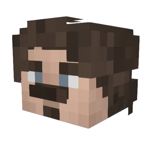 ASXCEAndy Minecraft avatar head, 3D render