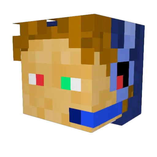 ASagwa Minecraft avatar head, 3D render