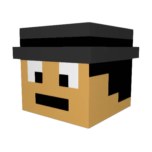 ASalzZ Minecraft avatar head, 3D render