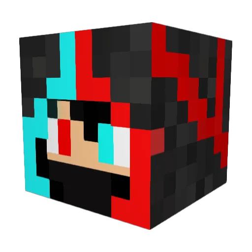 AShopeur Minecraft avatar head, 3D render
