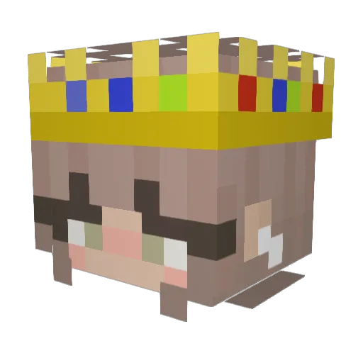 ASimpleMushroom Minecraft avatar head, 3D render