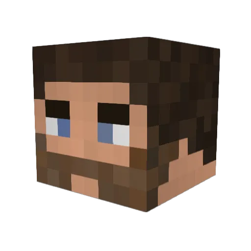 ASingularBarrel Minecraft avatar head, 3D render