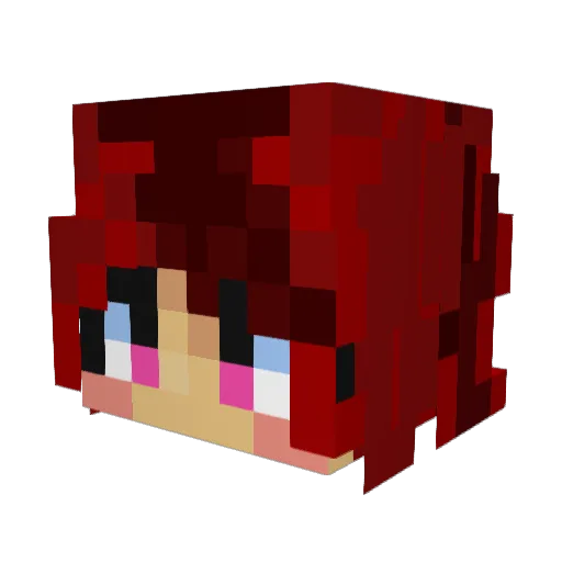 ASleepyQueen Minecraft avatar head, 3D render