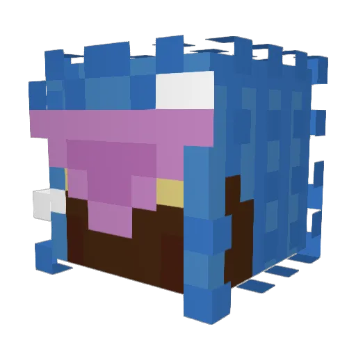 ASliceOfTea Minecraft avatar head, 3D render