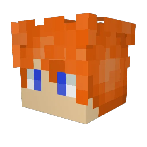 ASmiler28 Minecraft avatar head, 3D render