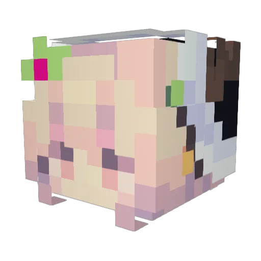 ASmitheeTW Minecraft avatar head, 3D render