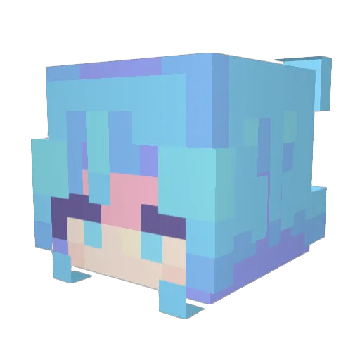 ASpolecznyWeeb Minecraft avatar head, 3D render