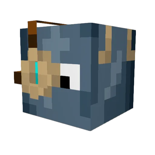 ASquidSquad Minecraft avatar head, 3D render