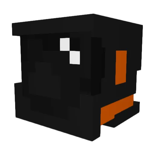 ASsTR Minecraft avatar head, 3D render