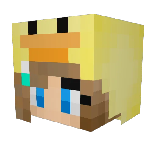 ASuicideBoy Minecraft avatar head, 3D render