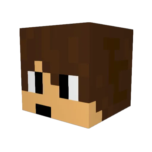 AT00Mi Minecraft avatar head, 3D render