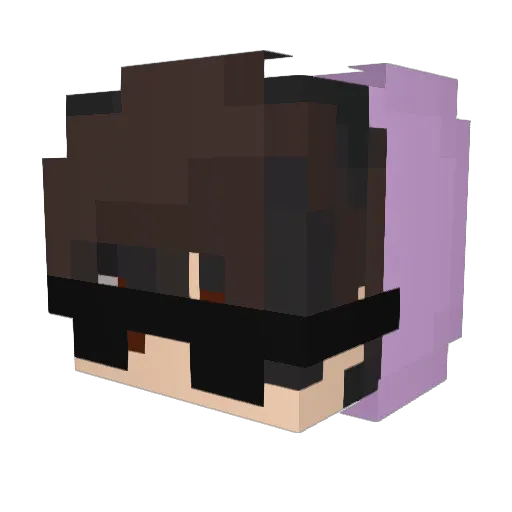 AT0KA Minecraft avatar head, 3D render