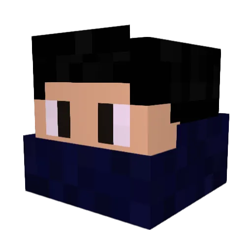 AT4x4 Minecraft avatar head, 3D render