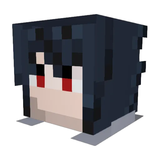 AT8 Minecraft avatar head, 3D render