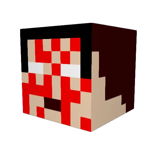 ATA2012 Minecraft avatar head, 3D render