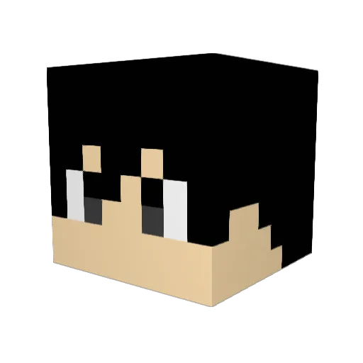 ATAEKO Minecraft avatar head, 3D render
