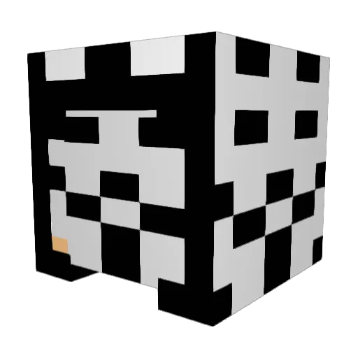 ATAT9000 Minecraft avatar head, 3D render