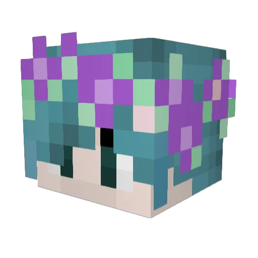 ATFM Minecraft avatar head, 3D render