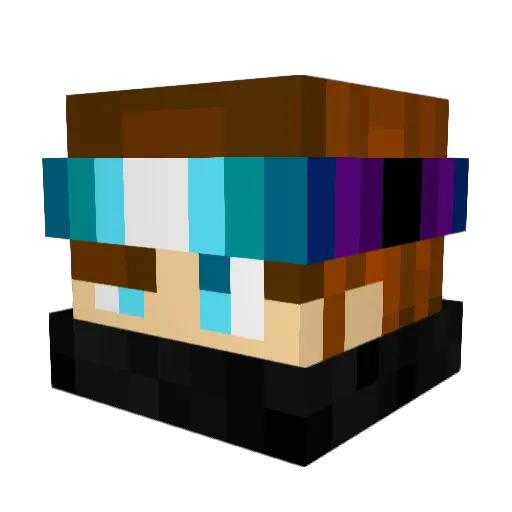 ATGYT1010 Minecraft avatar head, 3D render