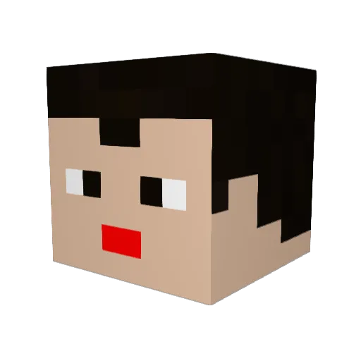 ATHIGUCHI Minecraft avatar head, 3D render