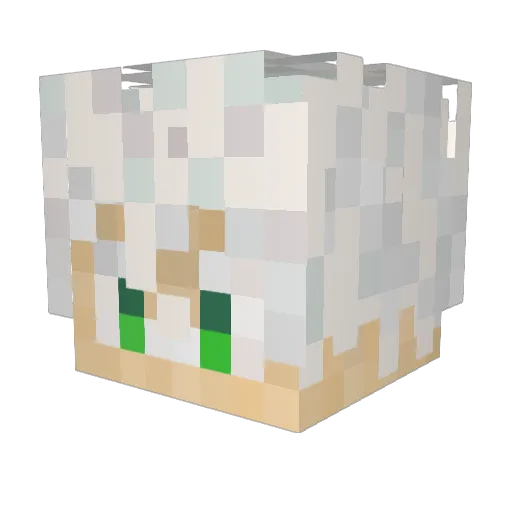 ATH_2007 Minecraft avatar head, 3D render