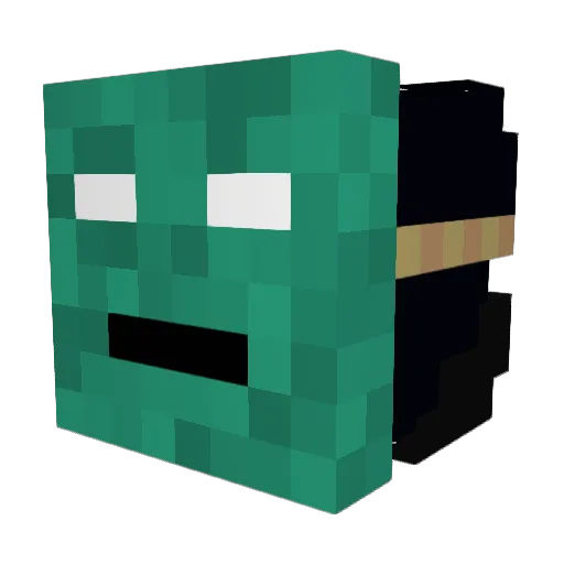 ATI_ES Minecraft avatar head, 3D render
