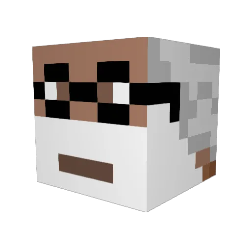 ATK535 Minecraft avatar head, 3D render