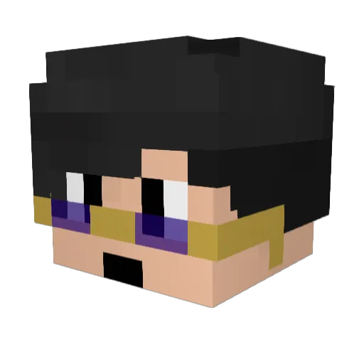 ATKNK Minecraft avatar head, 3D render