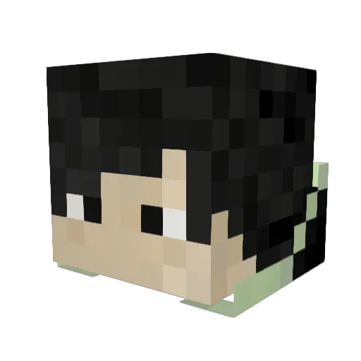 ATKaats Minecraft avatar head, 3D render