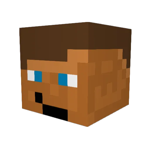 ATL554 Minecraft avatar head, 3D render