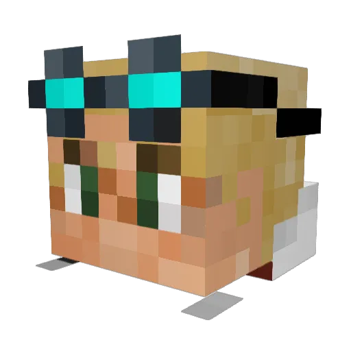 ATLAS2246 Minecraft avatar head, 3D render