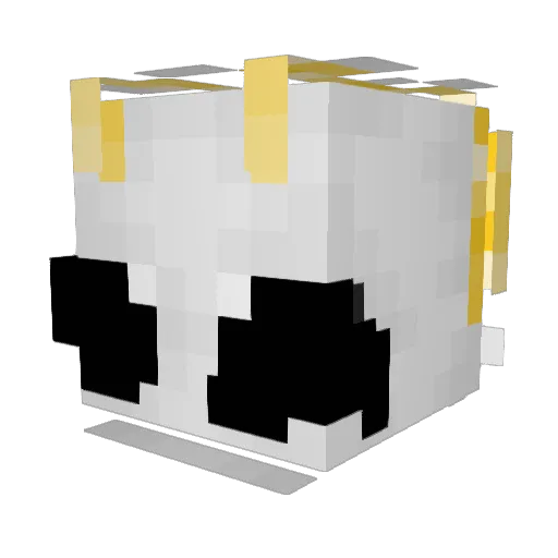 ATOMICFLOWEY Minecraft avatar head, 3D render