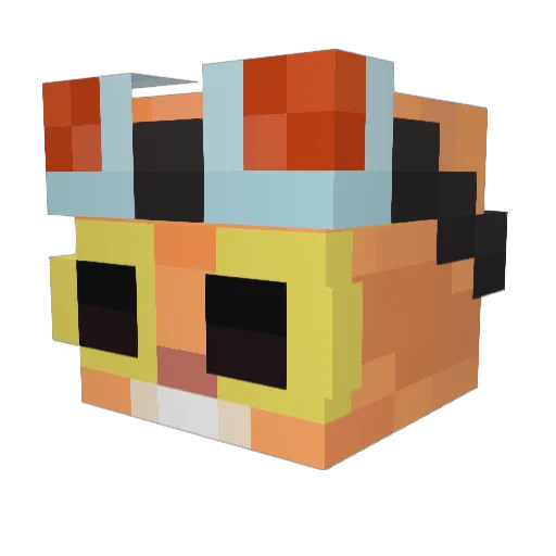 ATOP111 Minecraft avatar head, 3D render