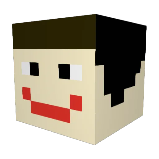 ATSUKIKI Minecraft avatar head, 3D render