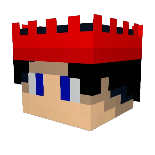 ATTACKONRICE Minecraft avatar head, 3D render