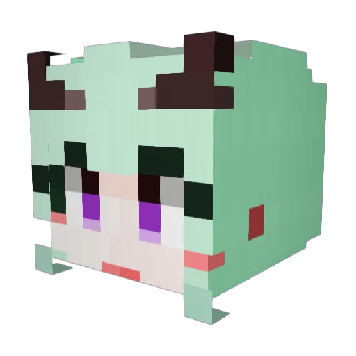 ATTYPARK Minecraft avatar head, 3D render