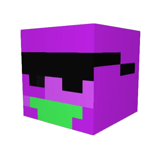 ATTtony Minecraft avatar head, 3D render