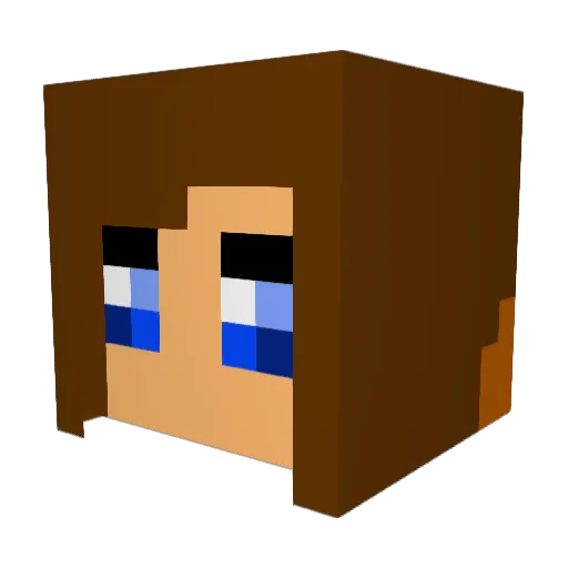ATV2003 Minecraft avatar head, 3D render