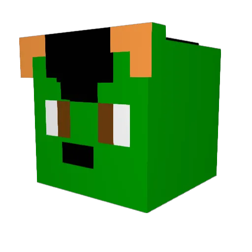 ATXH Minecraft avatar head, 3D render