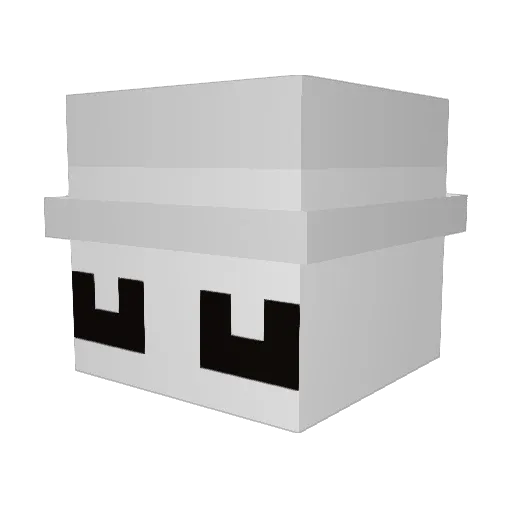 ATXXXX Minecraft avatar head, 3D render