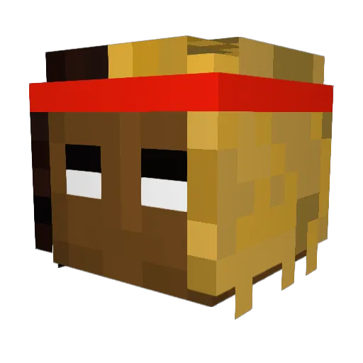 ATX_ZOMBIE Minecraft avatar head, 3D render