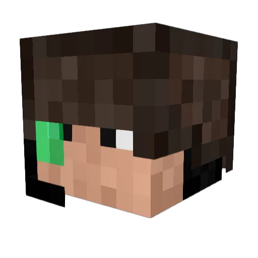 ATalkingCabbage Minecraft avatar head, 3D render