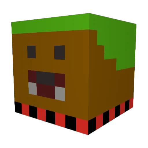ATlentiX Minecraft avatar head, 3D render