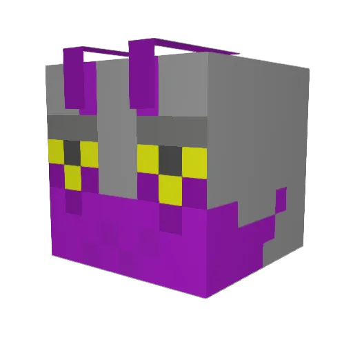 ATllll Minecraft avatar head, 3D render