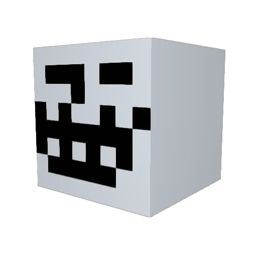 AToM_Curlyy Minecraft avatar head, 3D render