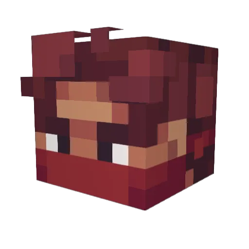 ATrain135 Minecraft avatar head, 3D render