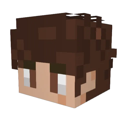 ATryhardNoob Minecraft avatar head, 3D render