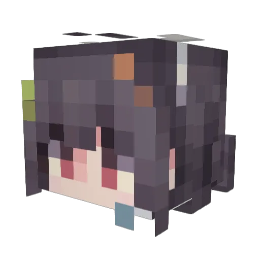ATsuNya3 Minecraft avatar head, 3D render