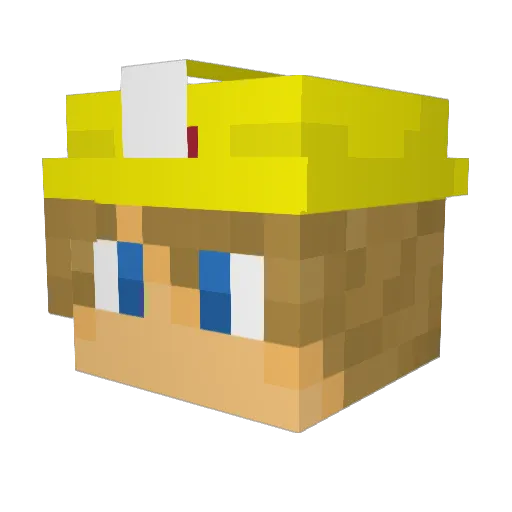 ATuRn Minecraft avatar head, 3D render