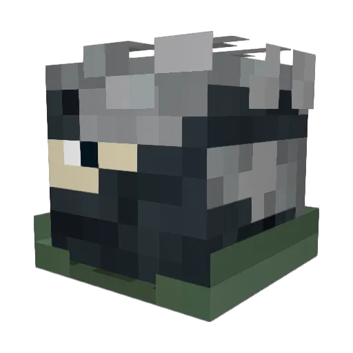 AU2526 Minecraft avatar head, 3D render